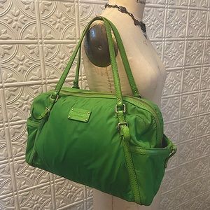 Green nylon medium-sized Kate Spade shoulder bag.